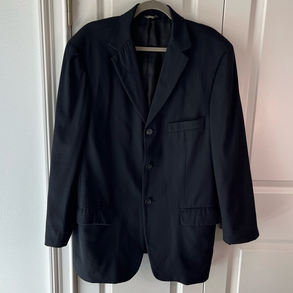 Vintage 2001 Banana Republic classic black 3 button blazer sport coat size 42R - Picture 1 of 10